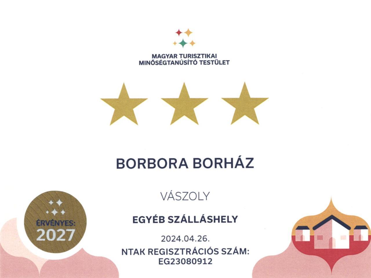 Borbora Borhaz Villa Vaszoly Luaran gambar